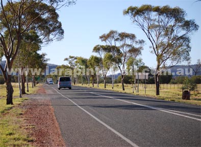 Main road into town from the airport